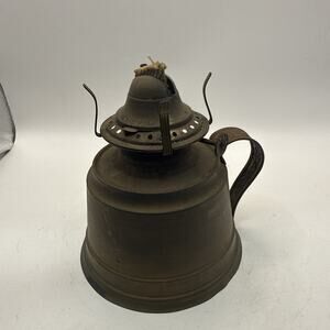 Antique Brass Victor One Handled Finger Lamp